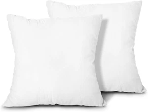 Throw Pillow Inserts 18X18 Fluffy Polyester Fill, 2 - Picture 1 of 12