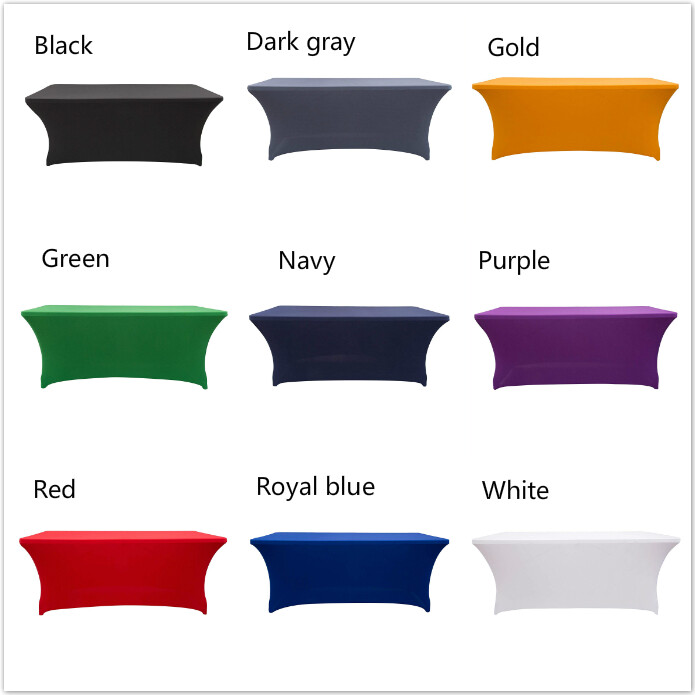 FITTED Table Cloths Trestle Tablecloth Wedding Rectangle 4ft 6ft 8ft ...