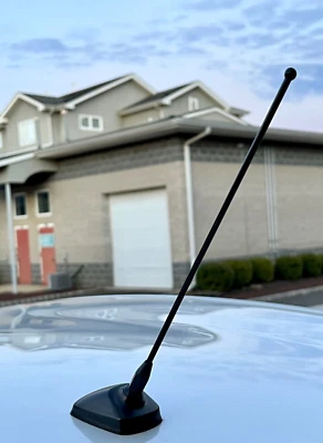 Mástil de antena de acero inoxidable negro de 9" radio AM/FM para TOYOTA YARIS 2007-2018 nuevo Foto 1 de 4