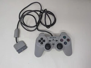 Official Sony PlayStation 1 PS1 Dual Shock Analog Gray OEM Controller SCPH-1200 - Picture 1 of 6