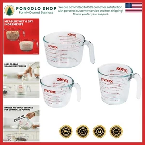 Ergonomic 3-Piece Measuring Cup Set - Perfect for Cooking & Baking, 1-4 Cups - Picture 1 of 10