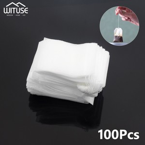 100Pcs Leaf Seal Safe Pouch Empty Drawstring Disposable Filter Herb Bags Tea