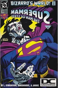 Superman: The Man of Steel #31 & #32 RARE DC UNIVERSE LOGO VARIANTS 1994 BIZARRO - Picture 1 of 4