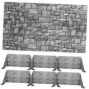 Chuangdi Brick Stone Wall Stone Wall Scene Setter Brick Sheet Wallpaper 6 Gray - Picture 1 of 7