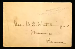 WW1 1CENSORED SOLDIER'S MAIL CAPT TOWNSEND QMRC QUARTERMASTER RESERVE CORPS - Picture 1 of 1