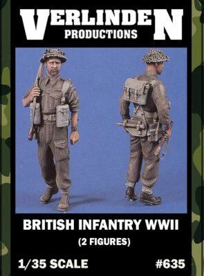 1/35 Resin Model WWII British Infantry (2 Figures/Set) VERLINDEN #635 - Image 1 of 2