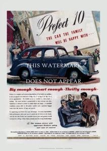 Ford Prefect 10 anuncios estampado artístico - construido en Australia 1948 - póster de 3 tamaños - Imagen 1 de 4