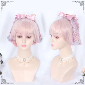 Peluca Harajuku Lolita Pelo Largo Rizado Color Mixto Japonés Hermosa Peluca Femenina Cosplay - Imagen 1 de 8