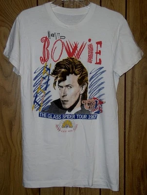 David Bowie Concert Tour T Shirt Vintage 1987 Glass Spider Single Stitched LARGE - Image 1 of 4