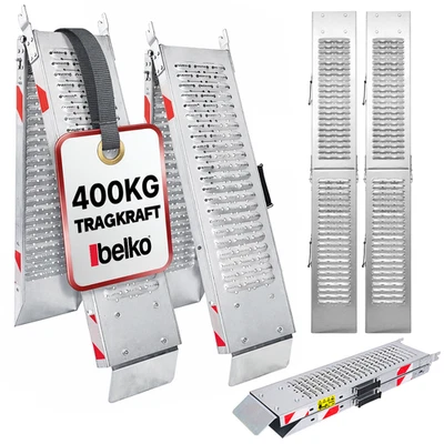 Belko® Auffahrrampe klappbar 2x Laderampe 400kg Verladerampe Anhängerrampe Ramp - Bild 1 von 4