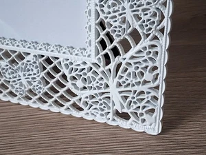 Butterfly Lace-patterned White Metal Photo/Picture Frame - Picture 1 of 7