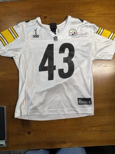 Pittsburgh Steelers Super Bowl XLV Troy Polamalu #43 Woman Large Jersey Reebok - Picture 1 of 10