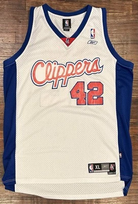 Camiseta deportiva cosida Reebok blanca para hombre talla XL de Los Angeles Clippers marca Elton años 2000 Foto 1 de 4