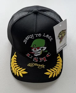 Ed hardy hat trucker cap mens one size snapback Born To Loose embroidered New - Picture 1 of 8