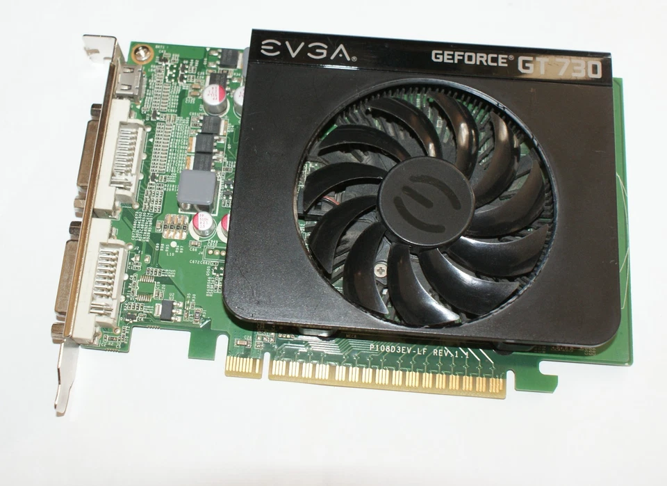 EVGA GeForce GT 730 2GB DVI x2/Mini HDMI PCIE Graphics Card - Image 1 of 3