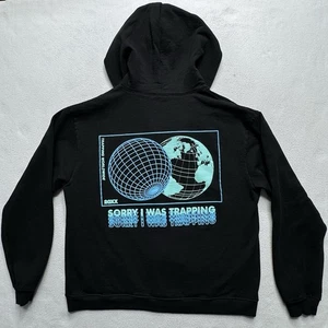 Sorry I Was Trapping Hoodie XL Black Zip Up Sean Basquiat Worldwide - Picture 1 of 11