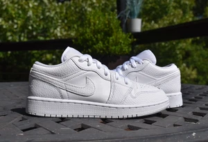 Nike Air Jordan 1 Low GS 'Triple Blanco' 2020 553560-130 Juvenil Talla 4Y - Imagen 1 de 10