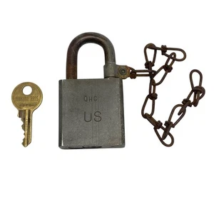 Vintage American Series 200 Padlock USA Hardened QHG US Military Lock + One Key - Picture 1 of 7