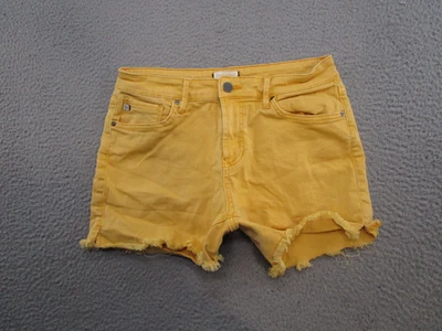DEAR JOHN Denim Shorts Women Size 29 Gold Yellow Cut Off Raw Hem Stretch - Image 1 of 4