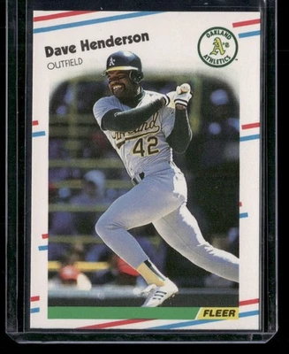 1988 Fleer Update - Dave Henderson #U-53 - Image 1 of 2