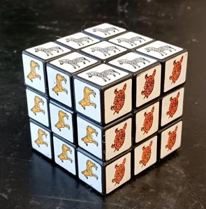1980' Maravilloso Cubo Animal Puzzler Vintage "Aka Rubik's" Raro Hallazgo - Imagen 1 de 7