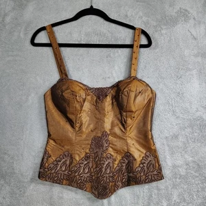 Vintage Las Vegas venezianisches Hotel Perlen bestickt Cocktail Bustier 8-S TASSE - Bild 1 von 13
