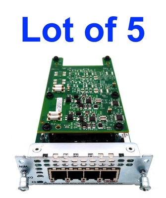 Lote de 5 módulos de interfaz de red de 4 puertos Cisco NIM-4FXO Foto 1 de 4