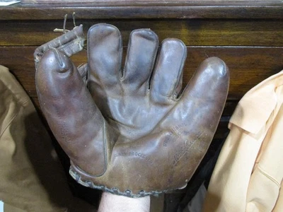 Guante de béisbol vintage D&M dedo partido adulto Claude Passeau Foto 1 de 4