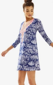 Lilly Pulitzer Bordeaux Resort Wear Tunic Dress Navy Size Small NWOT - Picture 1 of 7