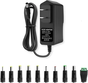 Universal Ac Adapter Power Supply 100-240v 50/60hz 1a Dc 9v Transformer & ... - Picture 1 of 6