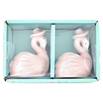 AGITADORES DE SAL Y PIMIENTA-Flamencos-Rosa-Novedad-Único Foto 1 de 4