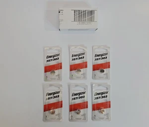 ENERGIZER 357/303 BATTERY 6 Pack BATTERIES NEW SEALED EXP 03/26 - Picture 1 of 2