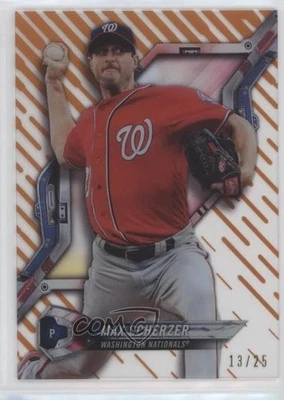 2018 High Tek Pattern 1 Waves/Diagonals Orange Rainbow Foil /25 Max Scherzer - Image 1 of 2