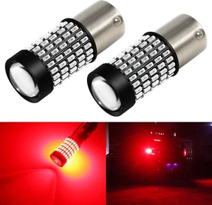 1156 LED Red Brake Stop Light Bulbs 2800 Lumens Super Bright 3014 103-SMD BA15S - Picture 1 of 5