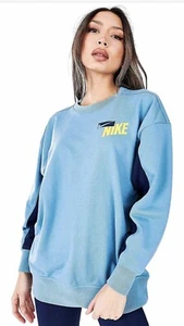 Nike Dri-Fit para mujer talla grande cerúleo manga larga entrenamiento de lana de gran tamaño - Imagen 1 de 4