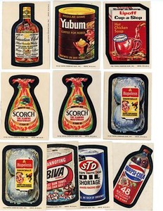 Lot of 10 1974 Topps Wacky Packages 8th Series Cards VG to EX