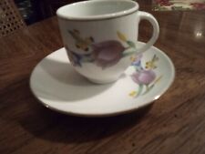 Espressso fine china cup and saucer "Tulip flower design"