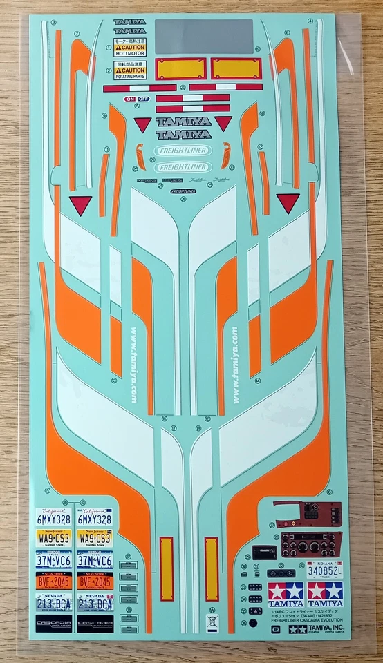 Tamiya 56340 Freightliner Cascadia Evolution 1421632/11421632 Decals/Stickers
