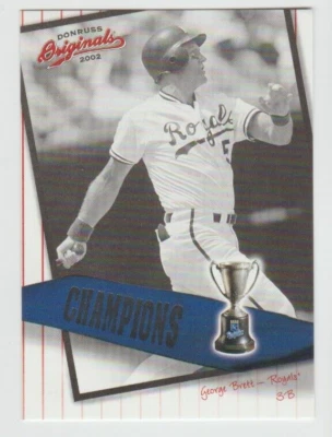 GEORGE BRETT Royals 2002 Donruss Originals "Champions" #C-2 SP Insert #689/800 - Image 1 of 2