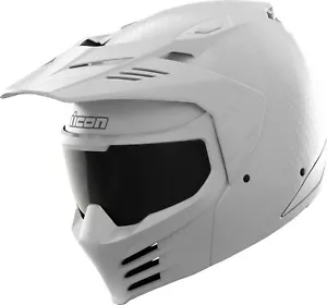 Icon Elsinore Monotype Modular Motorcycle Helmet White - Picture 1 of 4