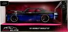 Jada, skala 1:24, różowa zjeżdżalnia - 1971, Chevy Chevelle Ss, czarna / niebieska, gradient - 35062