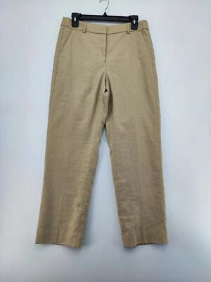 J crew Women's City Fit Slim Tapered Flat Front Brown Khakis Pants Size 6 - Image 1 of 4