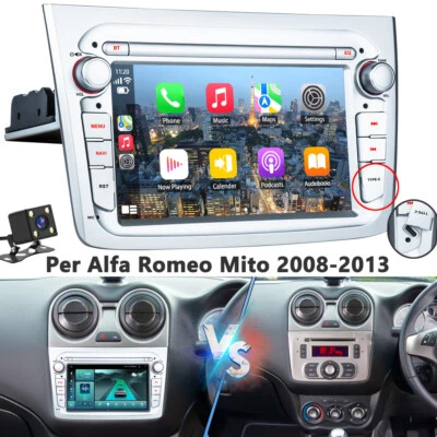 7" Android 13 Autoradio Carplay Per Alfa Romeo Mito 2008-2013 GPS Navi WIFI FM - Immagine 1 di 4