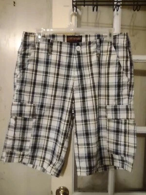 Hombre Northpoint Pantalones Cortos Carga Cuadros Talla 38 Bolsillos Cinturón Trabillas Foto 1 de 4