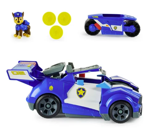 PAW Patrol, Chase 2-in-1 Transforming Movie City Cruiser & Motorcycle - NEW Cover