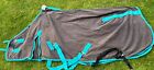 6ft Equissential Brown/Turquoise Summer Sheet/stable/ Show Rug