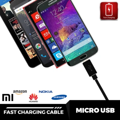 Fast Micro USB Fast Charging Cable For Galaxy Huawei Lead 1m 2m - Image 1 of 4