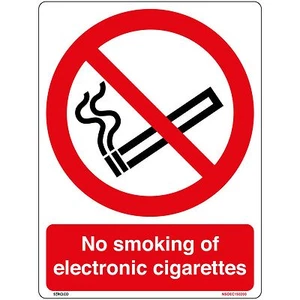 Pegatina de letrero de no fumar cigarrillos electrónicos (150 x 200 mm) - Imagen 1 de 1