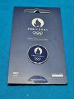 Paris Olympics 2024 Dark Blue Round Pin Badge Official Merchandise