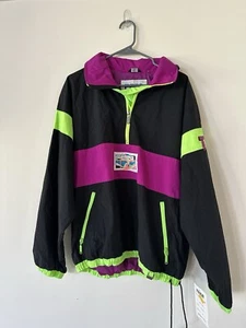 New! 80’s / 90’s Vintage FERA Womens Ski Coat, Sz M, Neon Green, Purple, (Shell) - Picture 1 of 13